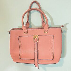 Nwot Alexis Bendel Mauve Vegan Leather Multi Style Handbag Tote Pockets